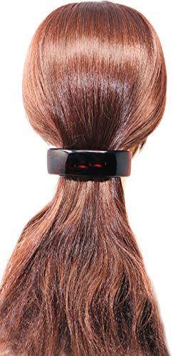 Parcelona French Curved Tortoise Shell Strong Grip Celluloid Automatic Volume Hair Clip Hair Barrette #TOP4