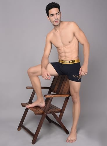 Image of COBB Regular Fit Solid Cotton Premium Trunks for Men Stretchy Fabric, Antibacterial and Microfibre Waistband