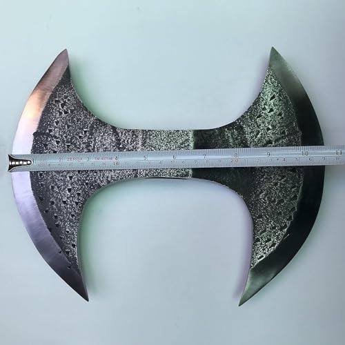 MDM-0555 Custom Hand Forged Tomahawk Viking Hatchet Beared Camping Double Axe Head, 5160 HIGH Carbon Steel Twin Blade, Viking Axe Head Only Vintage Ax Viking Gift for Him 11 \'\' - Thumbnail 7