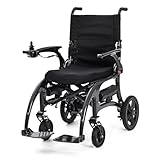 ByteTecpeak XP01 Foldable Electric Wheelchair for Adults with Removable Lithium Battery,20km Range, 150kg Capacity, Ultra-Lightweight Carbon Fibre Powerchair–Travel & Airplane Approved,Only 16KG