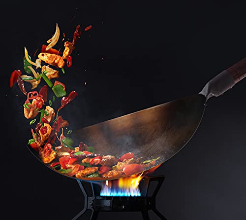 Wok de hierro hecho a mano 34cm negro miniatura 2