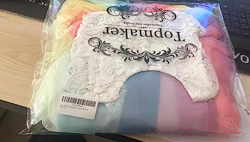 Image of Topmaker Flower Girl Dress for Toddler Baby Girls,Lace Tulle Dress for Wedding,Birthday Party,Photoshoot,Special Occasion