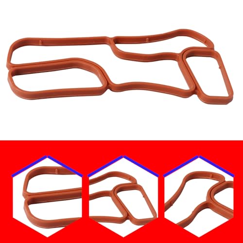 Image of SMMS Engine Oil Filter Housing Cooler Seal Gasket for Mercedes-Benz C280, C300, C350, CL550, CLK350, CLK550, CLS550, 2006-2012, 3.0L 3.5L V6 V8 Replaces OE: 2721840280