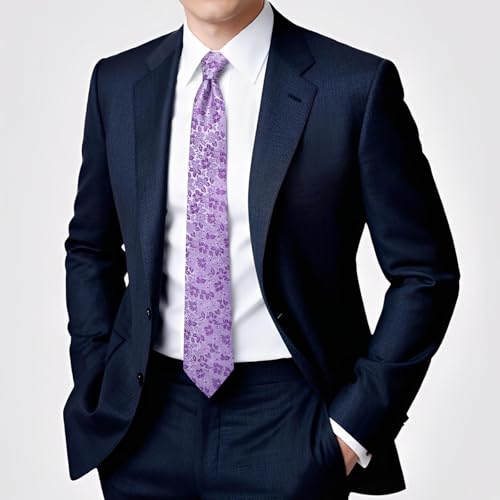 Image of Hi-Tie 70 inches Ties for Men Silk Extra Long Necktie and Pocket Square Cufflinks Set Men Big and Tall Tie Business