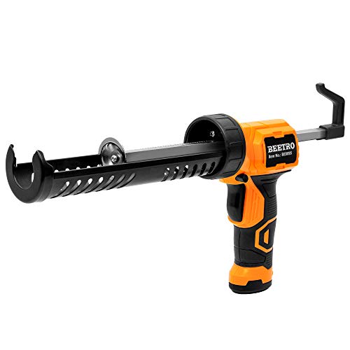 BEETRO Cordless Caulking Gun, 6V Automatic Adhesive Gun, 1/10 or 300ML Tube, 70mm/min Caulking Speed, Using 4 AA Batteries (Not Include)