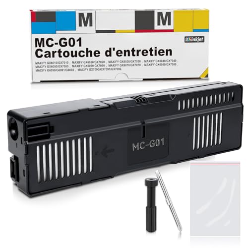 Osinkjet MC-G01 Cartouche d'entretien pour Canon MAXIFY GX6050 GX7050, Cartouche de Maintenance Mc-g01 pour GX7040 GX7092 GX7091 GX7060 GX7030 GX7020 GX7010 GX6010 GX6020 GX6030 GX6040 GX6060