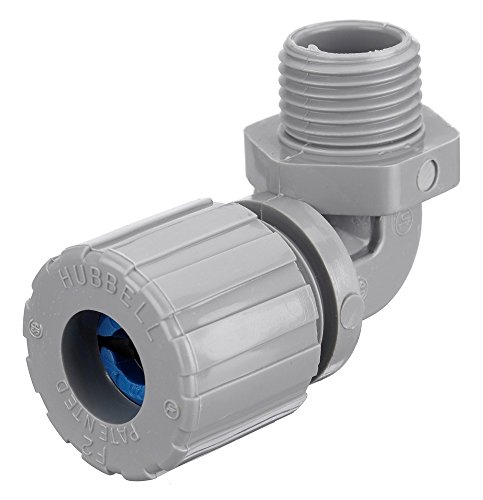 Hubbell NHC1023CR Kellems Wire Management Cord Connectors, 90 Degree Male, Nylon, 1/2
