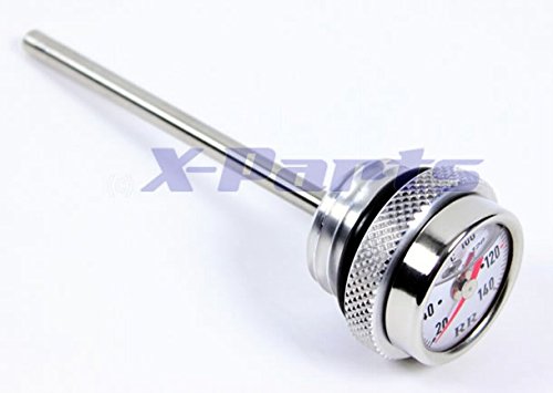 X-Parts Öltemperaturanzeige für Buell XB 9S XS 12S, Weiß, Original RR, Messbereich 20-140°C, Vibrationsgedämpft