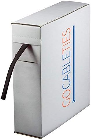 Premium Black Heat Shrink Tubing Mini Reel, 9.5mm x 7m, 2:1 Ratio, Cable Sleeving by Gocableties