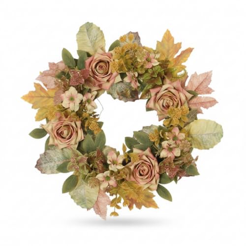 YWMJZEU Autumn Wreath Artificial Door Wreath Low Maintenance Seasonal Decor