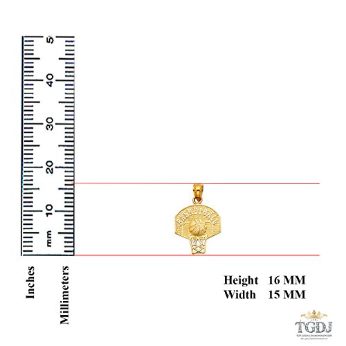 14K Yellow Gold Basketball Pendant3
