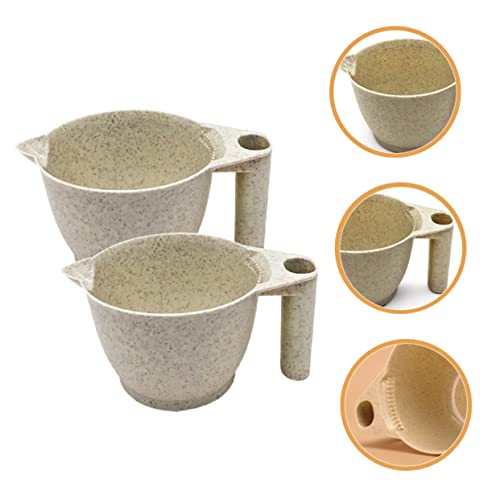 MERRYHAPY 2pcs Face Care Kit Mixing Bowls Tools Hair Color Professional Hair Silicone Mixing Bowl Hair Dye Mixing Bowl with Handle Tint Bowl Hair Dye Bowl Dyeing Bowl Bowl Set Luster