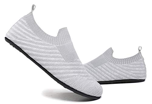 Adult Lightweight Slip-on Grip Indoor House Slippers Non-slip Barefoot House Home Shoes for Women Men3