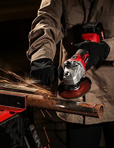 Avid Power 20V Cordless Angle Grinder W/4.0A Battery & Fast Charger Bundle With 20V Cordless Impact Wrench W/Max Torque 330 Ft Lbs (450N.m) #TOP3