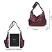 Artwell Fashion Crossbody Bag For Women Shoulder Bag Soft PU Leather Handbags Purses Multi Pocket Hobo Tote Bag (Burgundy)