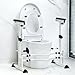 Produktbild HEAO Aufstehhilfe Toiletten - WC aufstehhilfe belastbar bis 158kg, Höhenverstellbar WC stützhilfe Ohne Bohren,Toilettensitzerhöhung mit Armlehnen für senioren