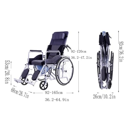 Transport-Wheelchair-Reclining-Wheelchair-Transportation-Wheelchair-Wdining-Table-Bathroom-Shower-Toilet-Chair-Folding-Manual-Wheelchair-Mobility-aids