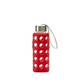 Botella 3 borosilicato con silicona 300 ml. Rojo (72.BBO6.Rojo)