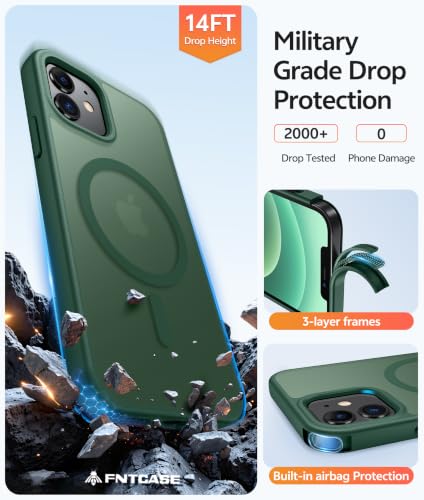Image of FNTCASE for iPhone 12 / 12 Pro Case, with Screen Protector, Fit for Magsafe
