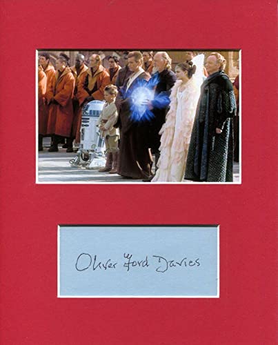 Oliver Ford Davies Star Wars Sio Bibble Rare Signed Autograph Photo Display - Movie Plaques & Collages