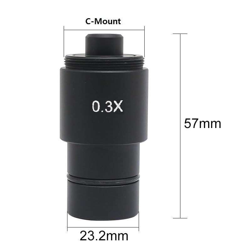 Microscope 0.3X/0.4X/0.5X C-Mount Adapter Lens CMOS Industrial Camera Digital Eyepiece Connected(0.3X-C-Mount)