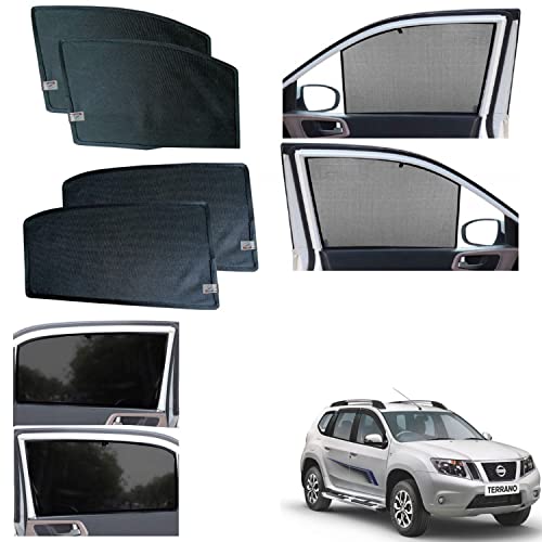 Image of WolkomHome car Fix Curtain Window Shades Half Curtains Sunshade for Terrano