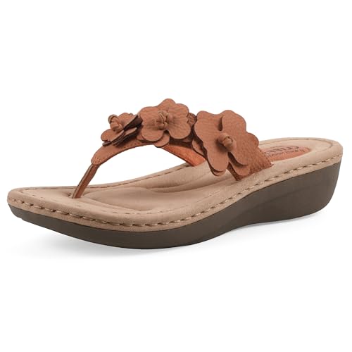 Image of Cliffs by White Mountain Women's Cushioned Cassilia Floral Sandal
