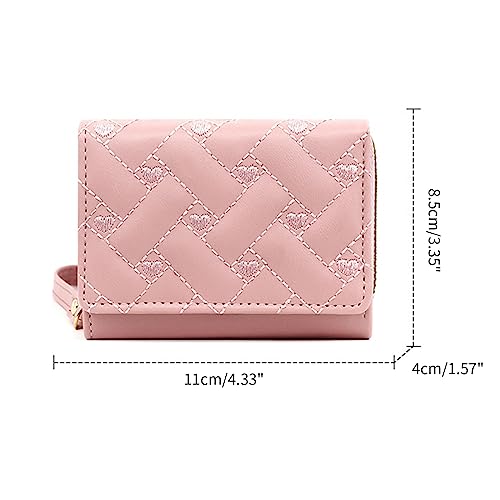 Women Short Wallet PU Leather Credit Card Holder Fashion Small Coin Purses Change Pocket Business for Girls.black3