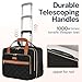 Ytonet Rolling Briefcase for Women, Extra Large Rolling Laptop Bag Fits 18 Inch Laptop, Computer Bag with wheels for Work Travel College Business Overnight Wife Mom Teacher, Black Brown