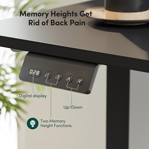 Image of CubiCubi L Shaped Standing Desk with Drawers 63 x 48 Inch Adjustable Height, Electric Corner Desk with Storage, Sit Stand Home Office Desk with Splice Board, Black
