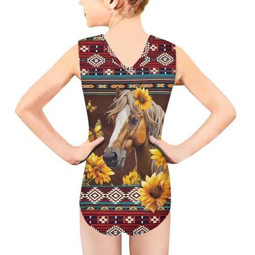 Image of Xpyiqun Swimsuits for Girls 3-14 V Neck Sleeveless Bathing Suit Summer Sport One Piece Swimwear Beach Swimming