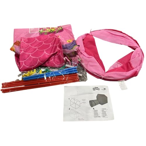 Mima Toys - Pink Cottage Play House with Play Tunnel