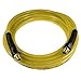 Coilhose Pneumatics PFE40504TY Flexeel Reinforced Polyurethane Air Hose, 1/4-Inch ID, 50-Foot Length with (2) 1/4-Inch MPT Reusable Strain Relief Fittings, Transparent Yellow