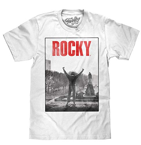 Tee Luv Rocky Balboa Shirt - Officially Licensed Rocky Movie T-Shirt (White) (XL)
