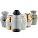 Keepsake Cremation Urns, White (6pc), Small Funeral Urns for Human Ashes w/Velvet Box, by Fedmax.
