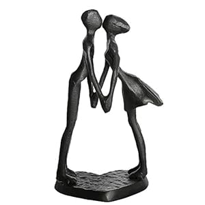 DreamsEden Anniversary, Iron Couple Sculptures Home Decor, 6 Inch