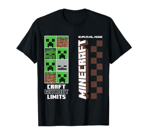 Minecraft Survival Icons Grid Pixel T-Shirt