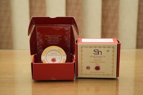 Image of SPICE2NUTS Premium Kashmiri Saffron, Pure Grade A, Glass Jar (2 Gram)