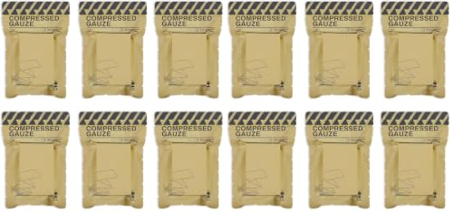 Image of RHINO RESCUE Sterile Compressed Gauze for Emergency Wound Dressing, First Aid and Trauma Kit, 12 Pack