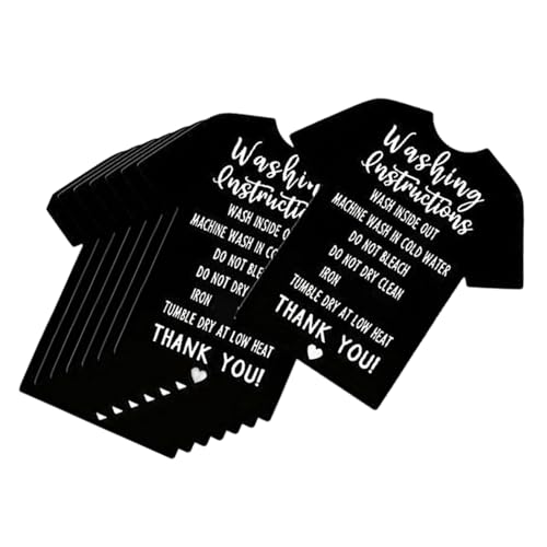 Plcpdm 200Pcs Heavy Duty Lavanderia Istruzioni Istruzioni Etichette Di Cura Di Lavaggio Dell'indumento Per Armadio Organizzazione Di Indumenti Personalizzabili Etichette Per La Cura Dell'abbigliamento - 3