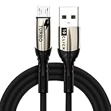 10CLICK Cabo Micro USB V8 Premium 1m 25W Carregamento Rápido Sincronização de Dados Reforçado em Nylon-66 Compatível com Celulares Android PS4 Xbox Tablets Power Bank Resistente Durável Universal
