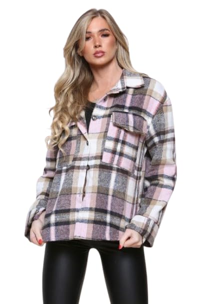 Chemise d'hiver décontractée femme large et chaude taille unique