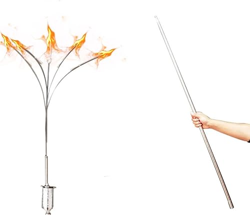 Blue-ther - Linterna múltiple para caña, 5 linterna de fuego a caña de plata, escenario mágico, trucos, magicia, ilustraciones, bombero, magia,