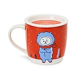 BT21 Official Merchandise by Line Friends - RJ Character Winter Ceramic Mug Cup