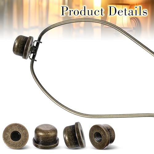Image of Trinkrittey 4 Pcs Solid Lamp Finials Caps Tapped of Tops Bronze Solid Lamp Finials Caps Lamp Shade Screw Cap Knob Lamp Accessories for Lamp Shade Holder Lamp Harp Tops, 583753 1 IsjQVVbEU
