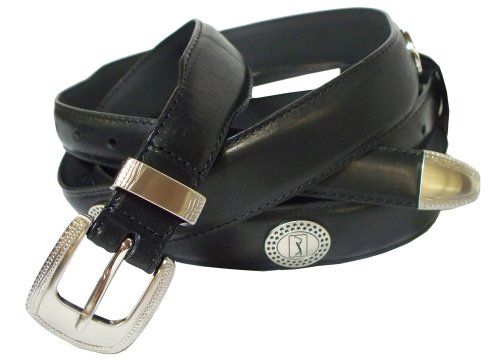PGA TOUR Mens Tapered Belt With Golf Ball Look Ornaments