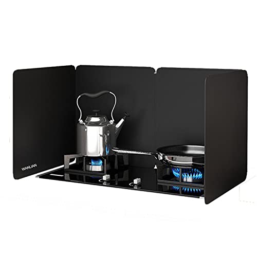 Splatter Guard For Cooking, 4 Sided Splatter Guard, Upgrade Stainless Steel Anti Splatter Shield Guard For Stove Top, Foldable Grease Splatter Screen, Stove Splatter Guard Blocks (31.5*15.8*15.8 In) #TOP19