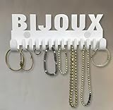 Porte Bijoux Mural   Rangement Collier Galeara   Porte Collier Mural (Mika Bijoux Blanc)