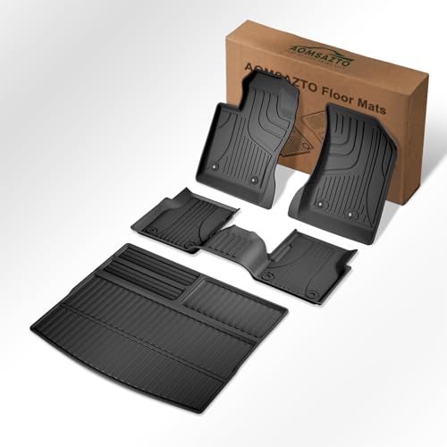 Automotive Floor Mats & Cargo Liners Trunk Set Compatible with 2017-2025 2026 Jeep Compass Trunk Mat Cargo Liner TPE All Weather Custom Fit for 2026 Compass Accessories Black