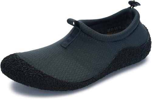 WHITIN Water Shoes for Men Beach Swim Pool Aqua Size 13 Slip On Amphibious Fishing Boating Surfing Kayaking Female Footwear Zapatos De Agua Dark Grey